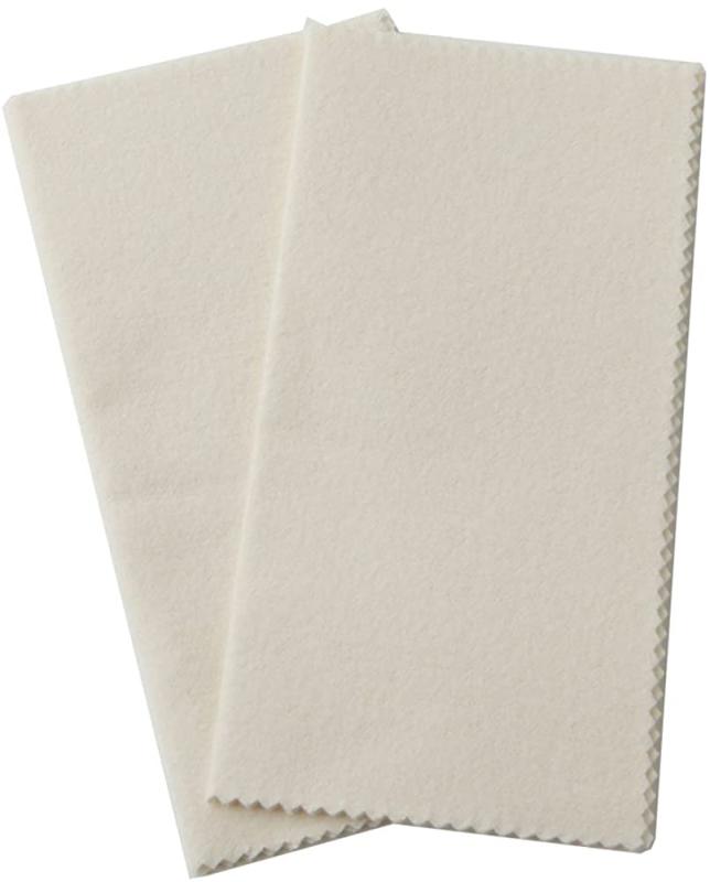 Rakuten - プロの道具 貴金属・時計対応 磨き 艶出しクロス アイボリー 2枚セット 縦14.5×14.5cm