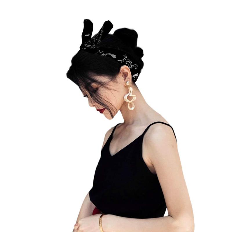 （Baoxinjp） ヒップホップ ヘッドバンド 格好いい 綿 伸縮性 バンダナ エスニック ファション ネックネクタイ クール リストバンド 汗止め ラップ ヘアバンド サイクリング ランニング 運動
