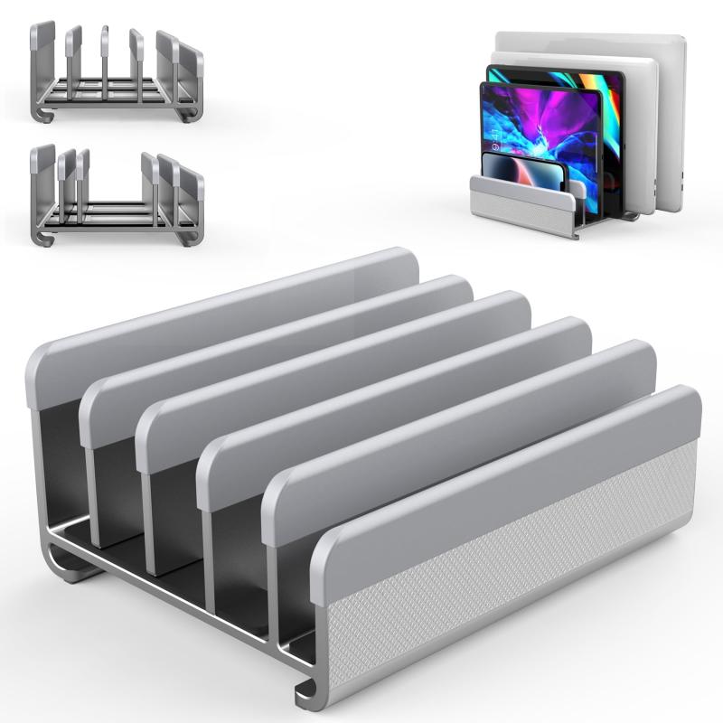 ノートパソコン スタンド 縦置き pcスタンド 収納 冷却 ホルダー幅調節可能 アルミ...