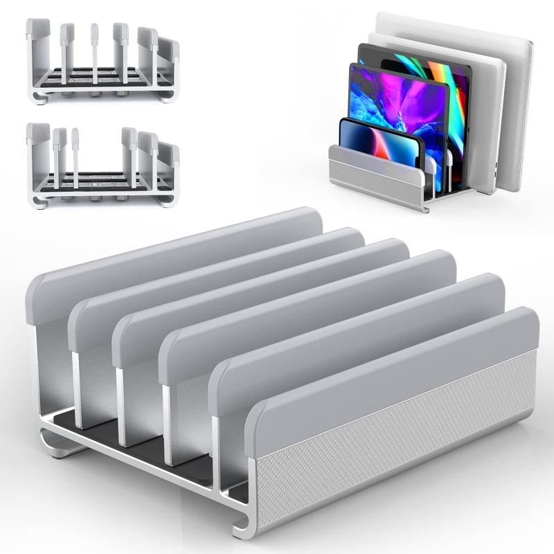 ノートパソコン スタンド 縦置き pcスタンド 収納 冷却 ホルダー幅調節可能 アルミ...