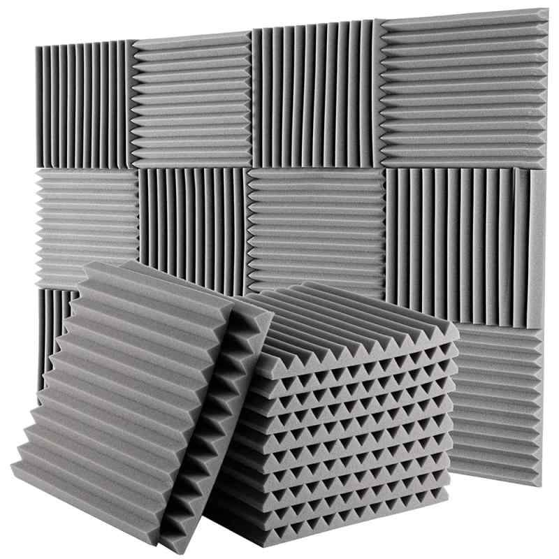 乐天商城 - HomLead 吸音材 吸音マット 吸音パネル 吸音シート 吸音スポンジ 騒音 吸音対策 防音室 楽器 壁 車 部屋 難燃 ウレタンフォーム ウェッジ 吸音材質 ポリウレタン