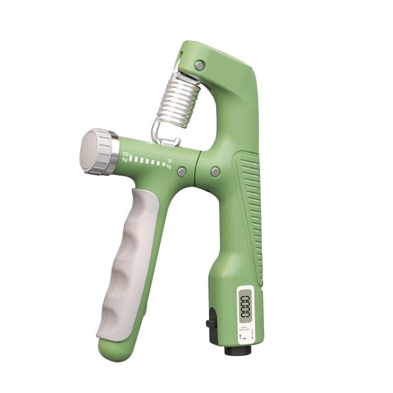 GreenGee 握力増強器 エクササイズ 握力グリッパー カウンター付き 10-100kg 負荷調整可能 ハンドグリッパー ストレス解消 テニス 野球 握力強化訓練 握りやすい 滑りづらい 男女兼用 ポリプロ【製品仕様】寸法：W15cm x L16cm x H2.2cm。重さ約230gのプライヤーは、カバンに入るサイズで、自宅だけでなく、旅行や出張などでも気軽に持ち運ぶことができます。 いつでも気軽に使える お子様からご年配の方まで、男女を問わずお使いいただけます。【負荷の強さが調整でき】ハンドルは、力に応じて10kg～100kgの荷重に調整できます。負荷の強さを調整するためのステンレス製スプリングが付属しています。右に回すと握力が上がり、左に回すと握力が下がります。強さはお好みで調節してください。【カウント機能付き】カウント機能付きのデジタル握力計、運動中も見やすい大型デジタル画面。 ハンドル下部のボタンを押すことで、値をクリアすることができます。 最大9999個の数値を記録できるので、日々の握力を把握することができます。【人間工学】バーのグリップ部分（手で持って指で触る部分）はゴム製なので、汗をかいても滑らない。 男女兼用のノンスリップデザインラインとノンスリップTPRで、汗や湿気による手元からの誤操作を防止します。【適用対象】手首や握力を鍛えることができます。アスリート、ミュージシャン、ピアニスト、登山家、ボディビルダーなど、指や手首、前腕の筋力アップが必要な方に最適です。 野球、テニス、バドミントン、バスケットボールなどのスポーツを楽しみ、腕力をつける必要がある方に。