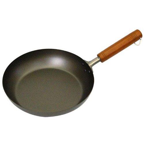 乐天商城 - 長谷元 純チタン 木柄フライパン 24cm 本体:チタン 柄:木 日本 AHLJ824