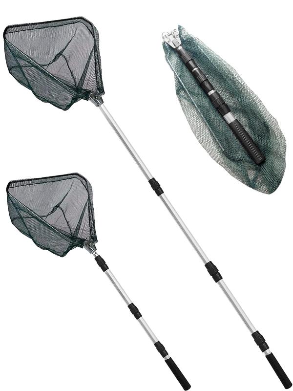 Wlikn 玉網 ランディングネット 折りたたみ式 タモ網 釣りネット 超軽量 伸縮調節可能 アルミ製 淡水海水渓流対応 全長130/170/210cm
