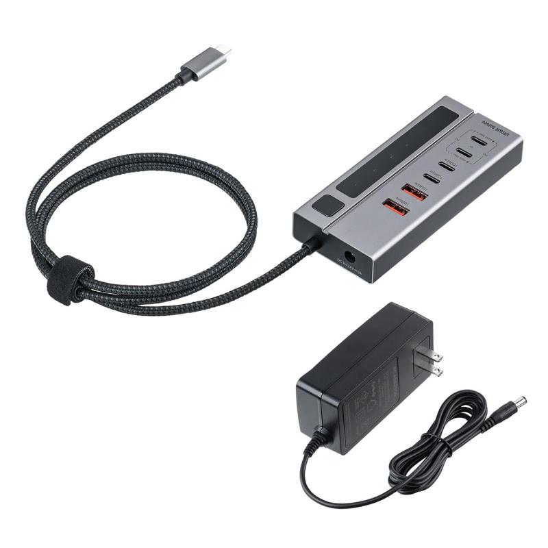 サンワダイレクト USBハブ 400-HUBA23GM/HUB070BK