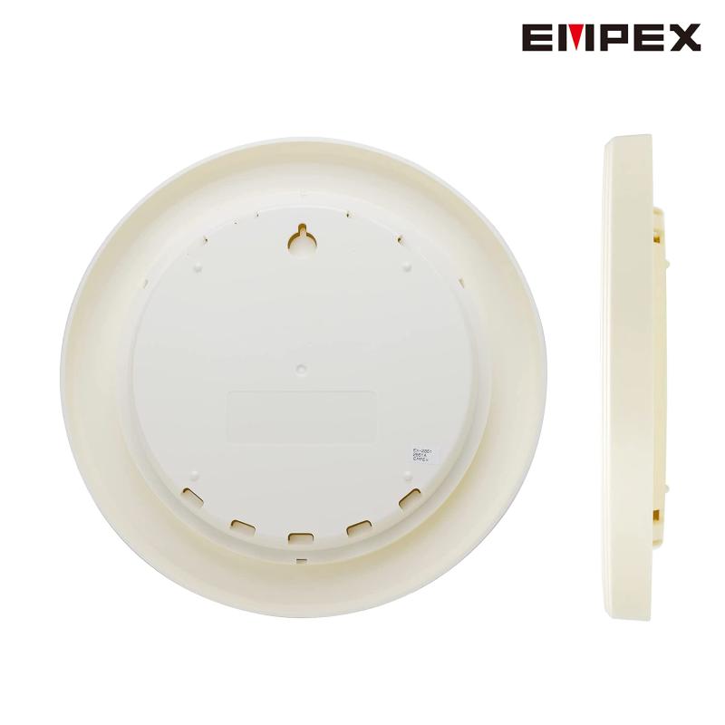 エンペックス気象計 温度湿度計 高精度ユニバーサルデザイン 壁掛け用 日本製 ホワイト EX-2861 23x23x2.7cm [2]