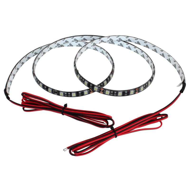 【ケーブル1.5m】 12V 両端子 防水 LEDテープライト 3チップ 黒ベース