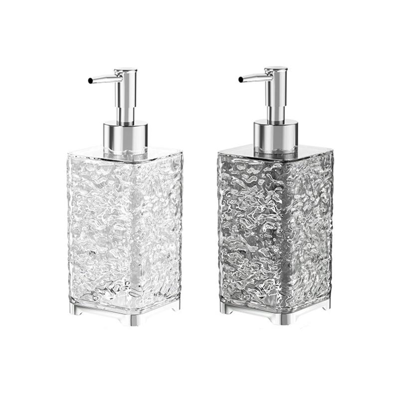 Doyeemei ソープディスペンサー 2本セット 詰め替えボトル ソープボトル ディスペンサー シャンプーボトル おしゃれ お風呂 浴室 容器 大容量 簡単取り付け 透明