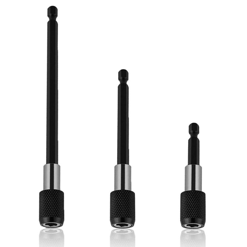 樂天商城 - SeonFook 3個セット ドライバービット延長バー 6.35mm六角軸 延長ビット 速分離ロック 磁気 電動ドライバー インパクト 工具（60mm、100mm、150mm）