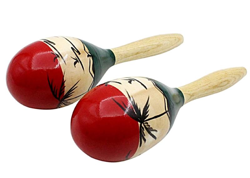 TradeWind マラカス 木製 2本組 Maracas ラテンパーカッション 打楽器 シェイカー カラオケ 宴会 パーティー イベント 応援グッズ