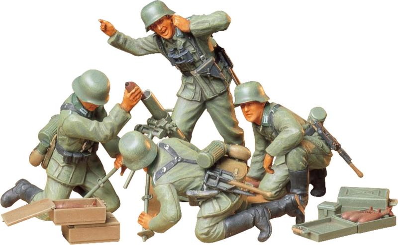 タミヤ 1/35 ミリタリーミニチュアシリーズ No.193 ドイツ陸軍 歩兵迫撃砲チームセ...