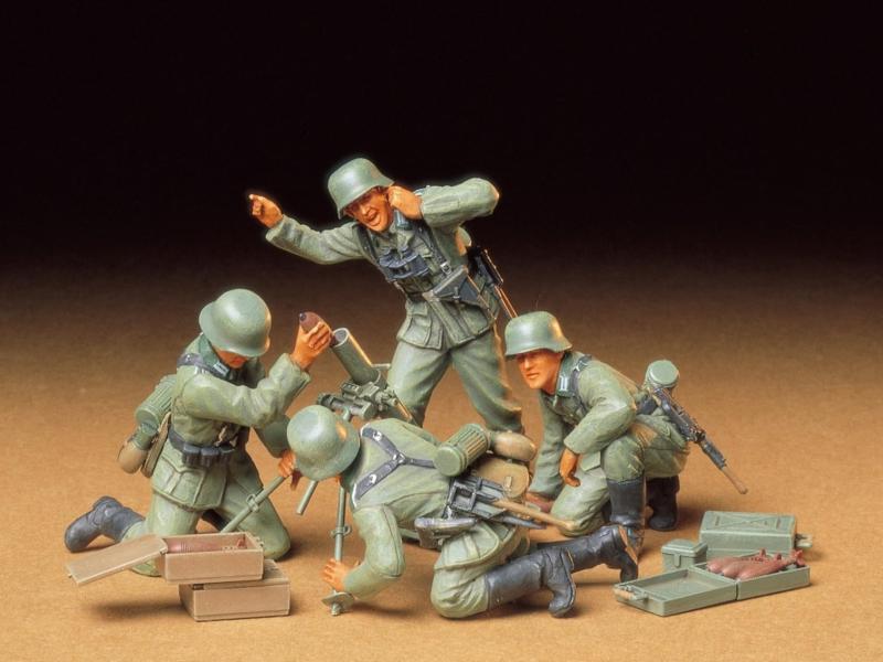 タミヤ 1/35 ミリタリーミニチュアシリーズ No.193 ドイツ陸軍 歩兵迫撃砲チームセ...
