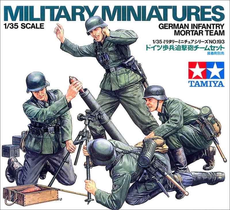 タミヤ 1/35 ミリタリーミニチュアシリーズ No.193 ドイツ陸軍 歩兵迫撃砲チームセ...