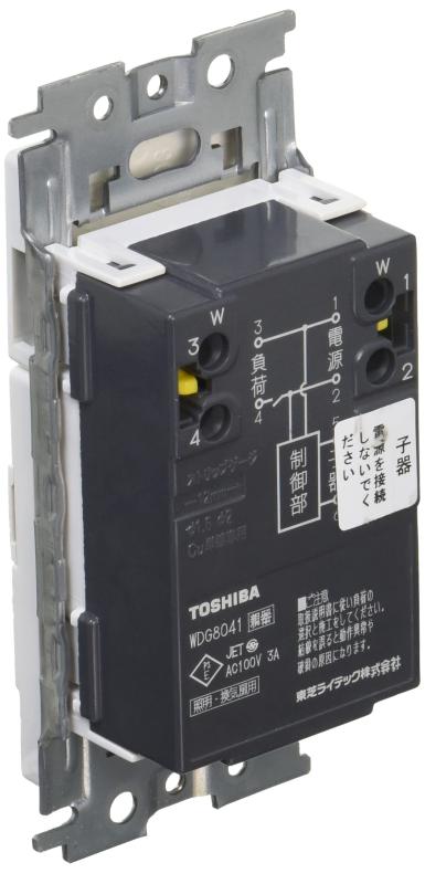 TOSHIBA(東芝) WIDEi 人感スイッチ 親器・4線式 ニューホワイト WDG8041