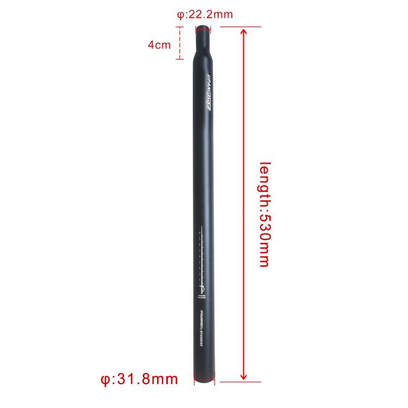 UPANBIKE 自転車シートポスト 31.8mm 530mm ロングバイクシートポスト 電動自転車...