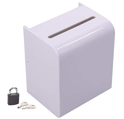 乐天商城 - イーウーサプライ 前面曲面 デザイン アクリル アンケートボックス 意見箱 W16cm 南京錠 付属 YS-1002