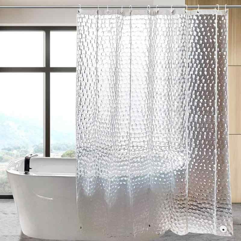 乐天商城 - AooHome シャワーカーテン 透明 軽量 防水 バスカーテン ユニットバス 浴室 間仕切り 透明度高い クリア EVA素材 取付簡単 幅90/120/150/180/200/220cm