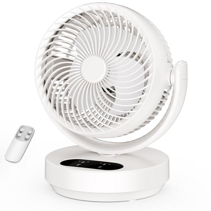サーキュレーター リモコン付き 扇風機 羽根取り外し可能 卓上扇風機 3段階風量調節 16畳適用 タイマー付き 低騒音 左右自動首振り 上下手動角度調整 壁がけ 軽量 コンパクト お手入れ簡単