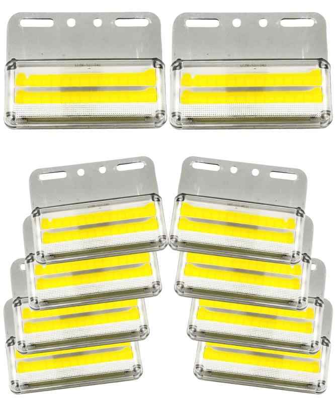 Rakuten - HTharros サイドマーカー 24v トラック用 led ダウンライト マーカー 高輝度 COB LED ランプ 車幅灯 車側灯 10個 セット