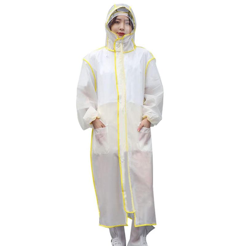 乐天商城 - [青欣] 透明レインコート メンズ 二重つば付き ポンチョ レディース 撥水 雨合羽 男女兼用 防風 雨着 防水 カッパ 自転車 原付 アウトドア 通勤通学 梅雨対策 収納袋付き 雨具 L~2XL