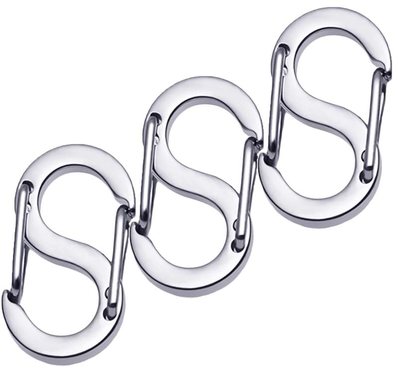 VIEAURA ネックレス ブレスレット 留め具 【3個セット】 ステンレス 接続パーツ ストラップ留め具 カニカン DIY 手芸 ハンドメイド