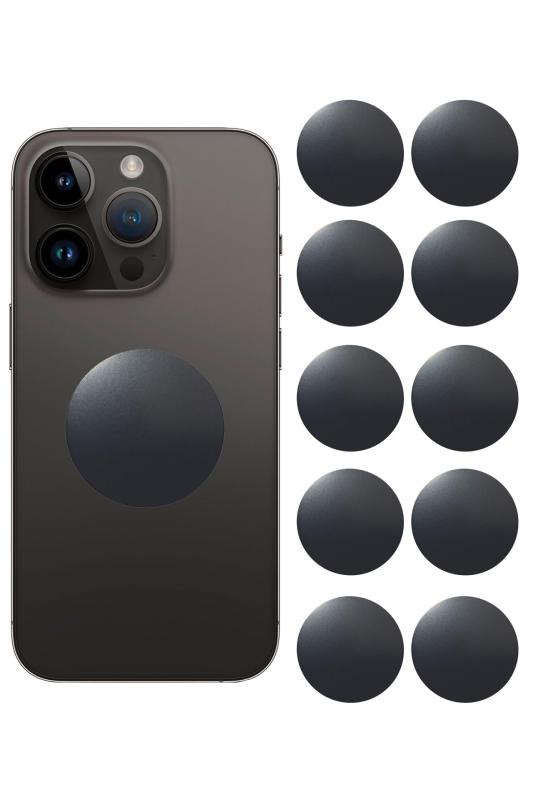 メタルプレート マグネット式 複数サイズあり ブラック マグネット プレート プレート スマホ 金属プレート 磁気ブラケット用部品 車載マグネットホルダー用 薄い 粘着固定 車載ホルダー