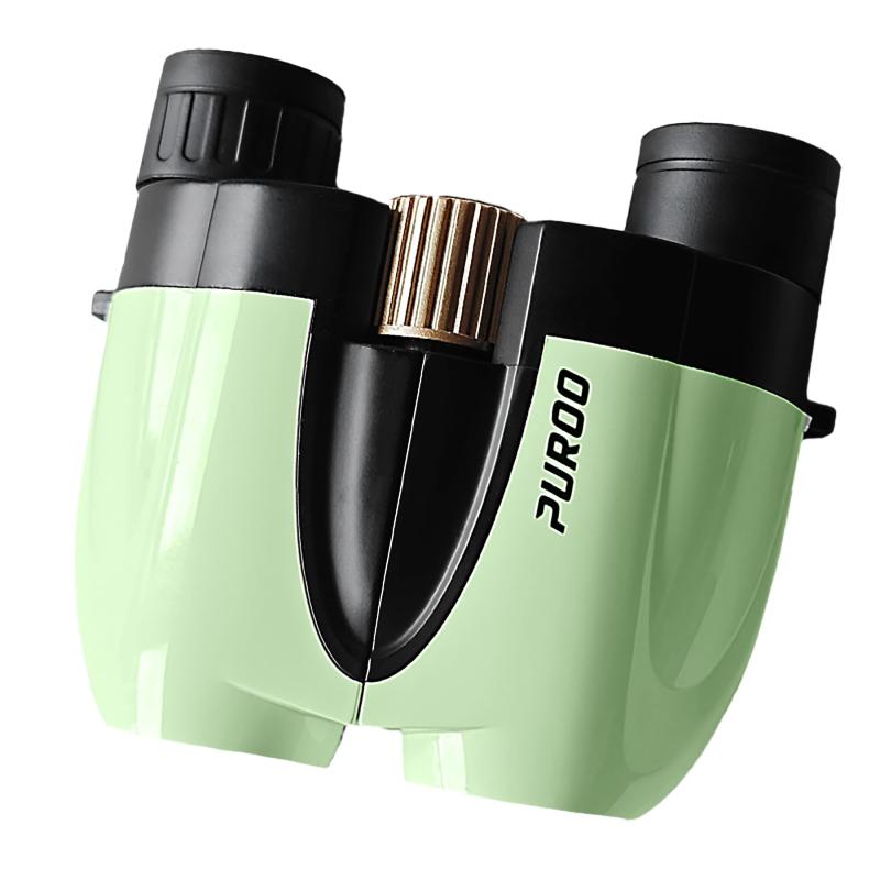 PUROO 10x25 双眼鏡 高倍率 軽量 コンパクト コンサート ライブ スポーツ観戦 旅行 アウトドア向け マカロンカラーシリーズ