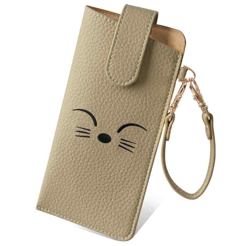 [Ganve] ソフト メガネケース バックル付き おしゃれ レディース 薄型 眼鏡ケース 可愛い スリム 合皮 持ち運び サングラスケース 御洒落 レザー メガネケース コンパクト メガネ収納袋 革 薄