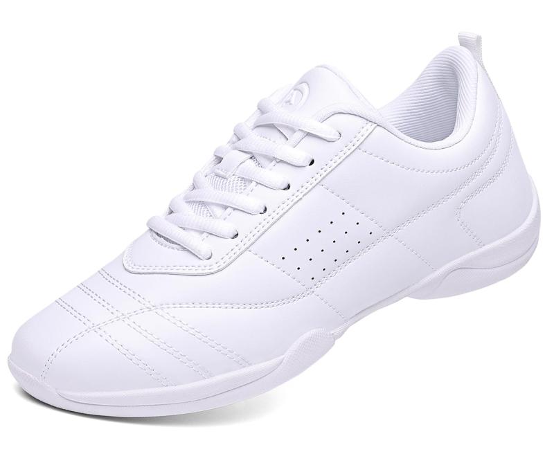 [PPXID] ピピシダ チアシューズ キッズ レディース ダンススニーカー 白いスニーカー マジックテープ式 柔らかい 通学 ヒップホップ ズンバ チア練習 体操