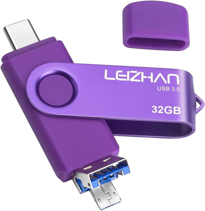 leizhan USBメモリ【USB 3.0/Micro/Type-C】3in1 フラッシュドライブタイプ-C 64G 128G OTG Uスティック ペンドライブ タイプC インターフェイス用 容量不足解消 マイクロペンドライブ 大容量 Uスティック