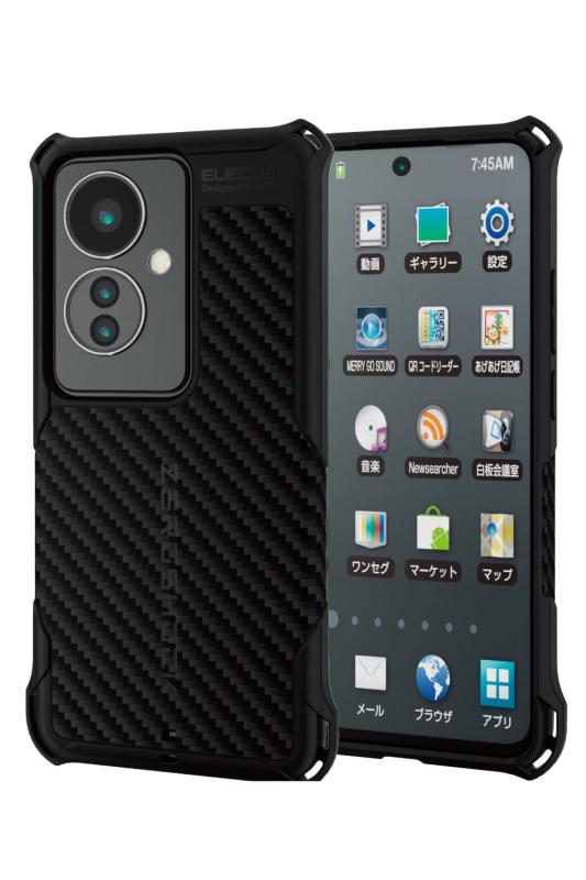 乐天商城 - エレコム OPPO Reno11 A ケース カバー 耐衝撃 衝撃吸収 ZEROSHOCK 4つ角ダンパー ハイブリッド TPU ハニカム構造 グリップテクスチャー ストラップホール付き カメラ保護 エアークッション ブラッ