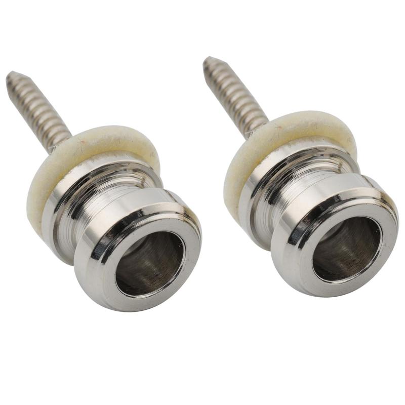 Musiclily Pro 12mmスチール製ストラップピン エレキギター/アコースティックギター/クラシックギター/ウクレレ用 (2個セット)