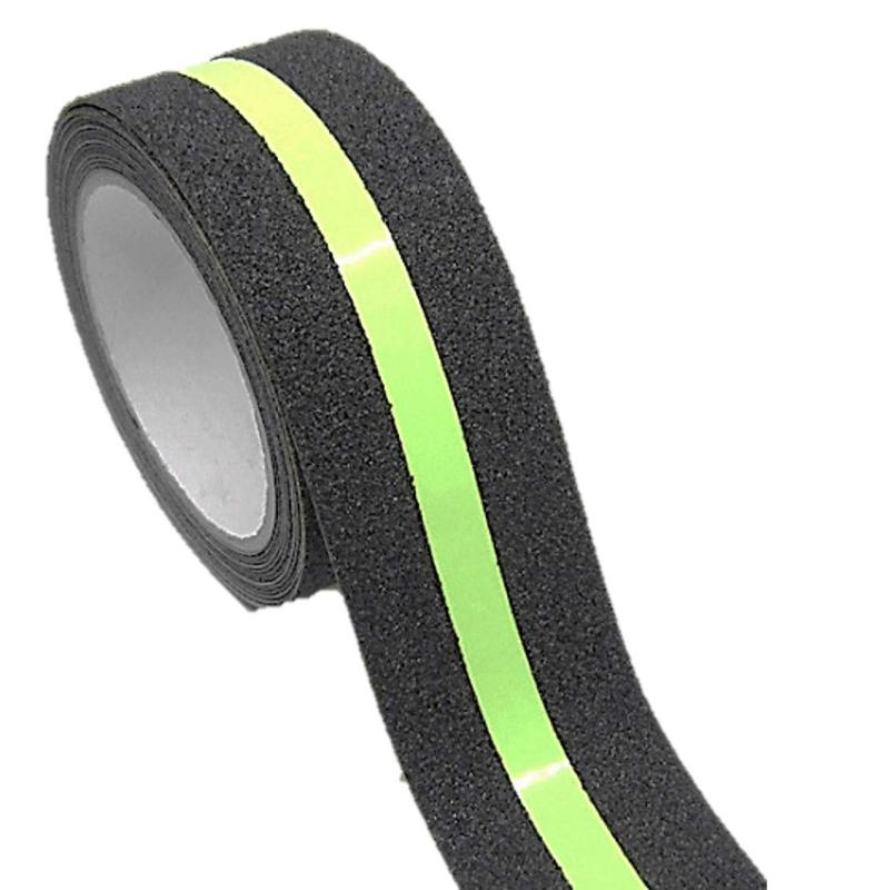 Rakuten - 蛍光 蓄光 滑り止めテープ 幅50mm 長さ5m 屋外 屋内 階段 床 滑り止め 転倒防止 ノンスリップ 光る テープ