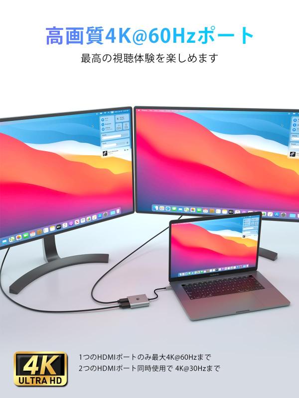 ドッキングステーション USB C ハブ