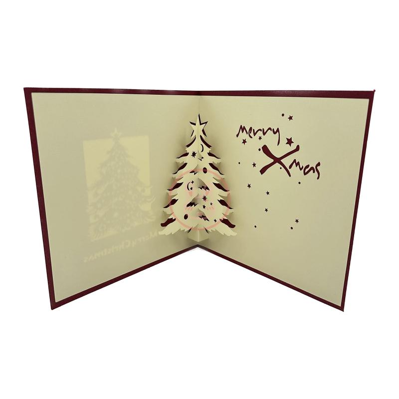 乐天商城 - Kurimi 3Dポップアップカード クリスマス グリーティングカード クリスマスツリー 飛び出すカード メッセージカード 手紙 プレゼント 封筒付き (tree1)