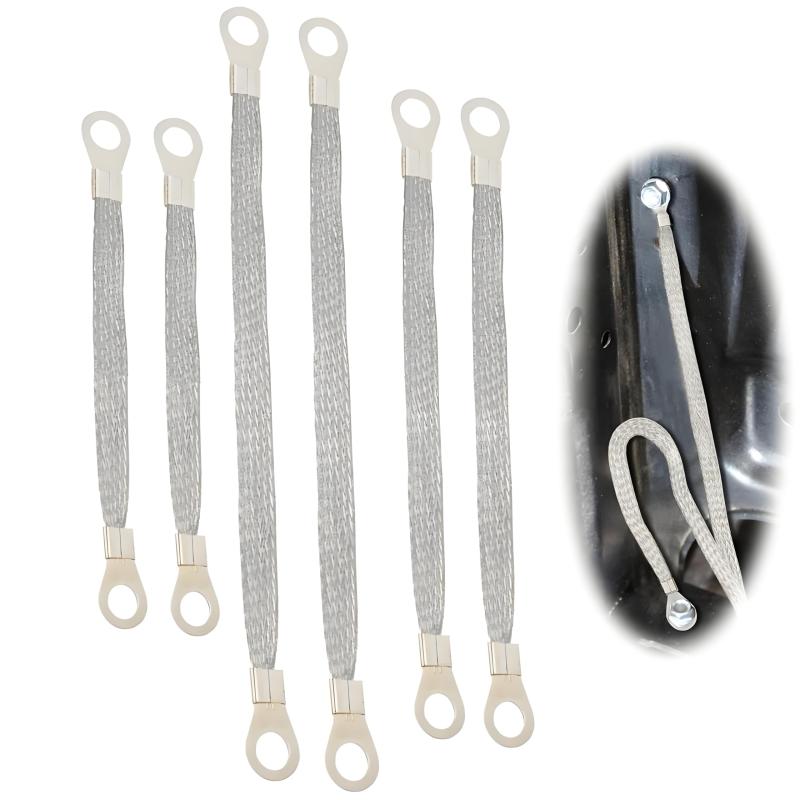 乐天商城 - ZHSHXNGY マフラーアース 車用 マフラーアース 6本セット 200mm 250mm 300mm （各2個） 自動車用 アースストラップ リング端子付き 汎用アースベルト