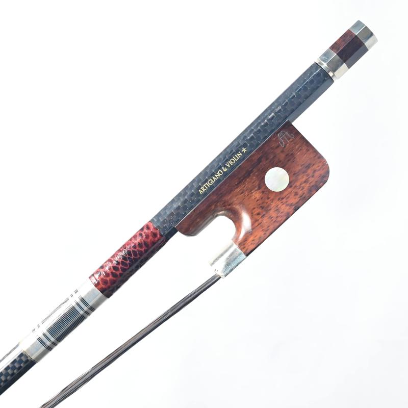 ARTIGIANO&VIOLIN スネークウッドフロッグ カーボンファイバー 弓 AW-200