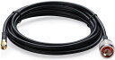 Premiertek 低損失 0.5cm厚 RG58/U 無線LAN 50Ω 遠距離通信用 屋外 無線LANアンテナ 同軸ケーブル 3メートル 3m NP-SMAP(R) N型オス-SMA センターはピンの無いメス