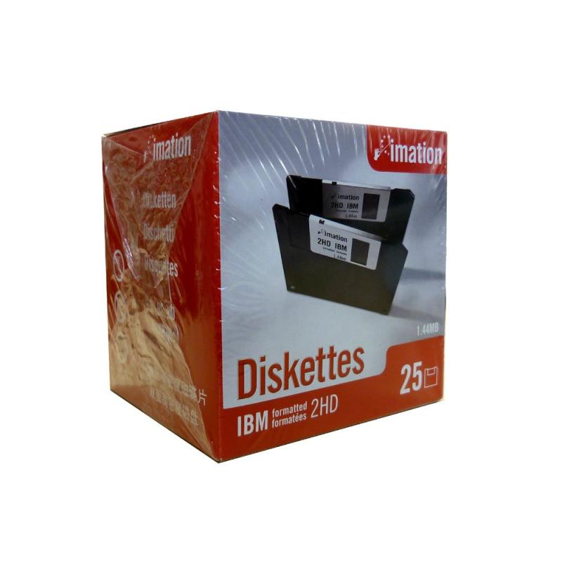 Floppy Disk Media - イメーション 3.5インチFD DOS/Vフォーマット25枚入 紙箱×1 US仕様品 MF2HD-WIN-25KS