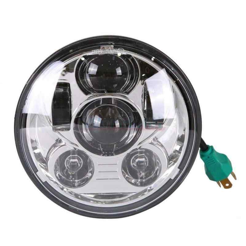 Karun LEDヘッドライト 5.75インチ Hi/50W Lo/30W IP68防水 車検対応 ダビッドソン用 2年間の (M003, シルバー)