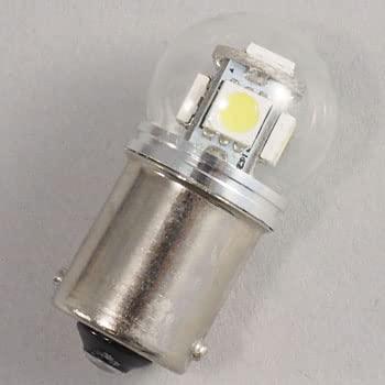ジェットイノウエ(Jet Inoue) 電球型 LED5バルブ 12V BA15S ホワイト 528714ホワイト 高さ38mm×19mmφ●口金サイズ：BA15S<br>●定格：DC12V 約45mA