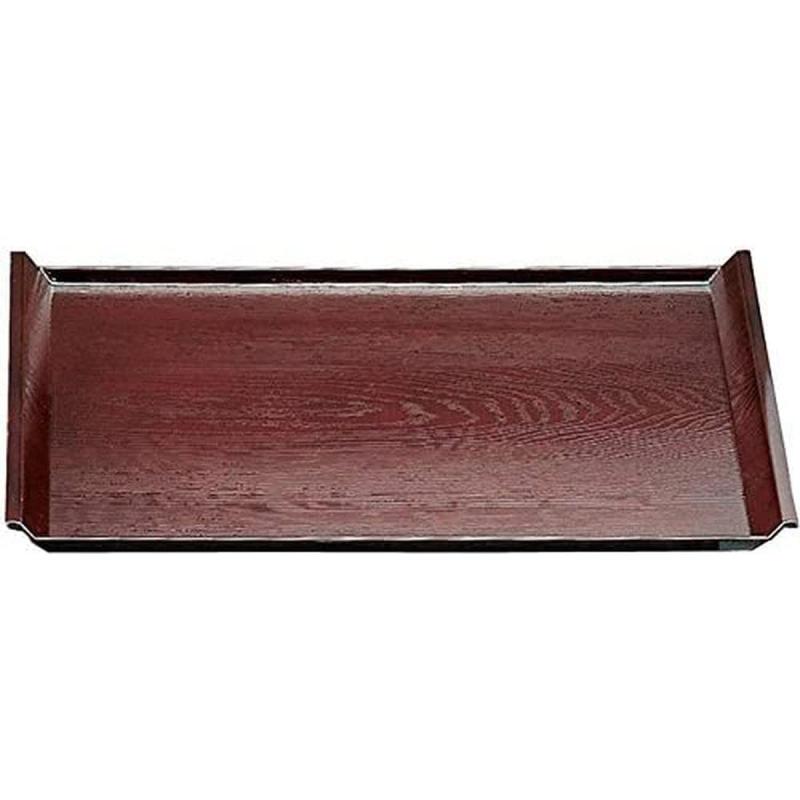 J-kitchens 尺2耐熱アイディー お盆 （ 盆 トレイ トレー ） 木目 お盆 （ 盆 トレイ トレー ） 溜 日本製