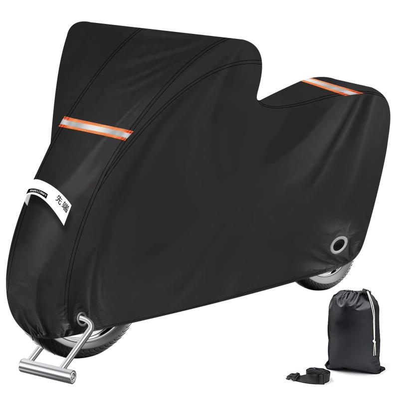 乐天商城 - AWELCRAFT バイクカバー 反射ストライプ付き 防水 日焼け防止 防風 盗難防止
