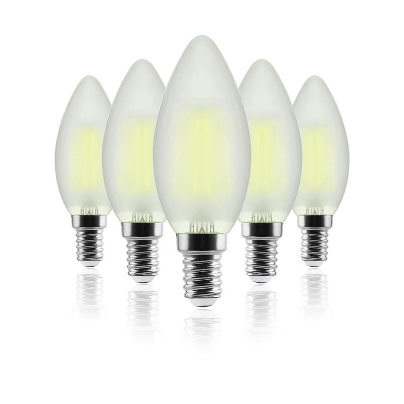 C35 シャンデリア電球 LED エジソン電球 ローソク型 50W形相当 600lm E14 6W 復古電球 磨りガラスの材質 調光器非対応 シャンデリア 蝋燭型 5個入り