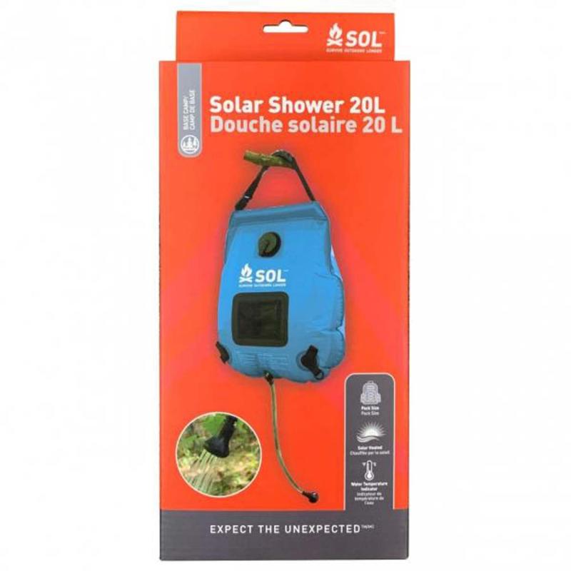 SOL(ソル) キャンプ アウトドア シャワー 温水シャワー 容量:20L ソーラーシャワー 13873サイズ:51×47cm重量:499g容量:20L仕様:流量調整ヘッド特徴:温水シャワー可能
