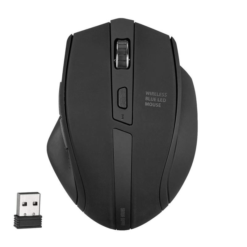 サンワダイレクト エルゴマウス ワイヤレス 静音 5ボタン 400-MAW154