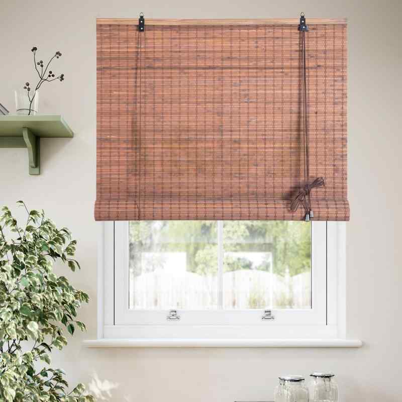 樂天商城 - Yitian Bamboo Art すだれ 室内 竹製ロールスクリーン 簾 屋内 遮光遮熱 目隠し 日除け 日よけ防止 巻き上げ機能付き