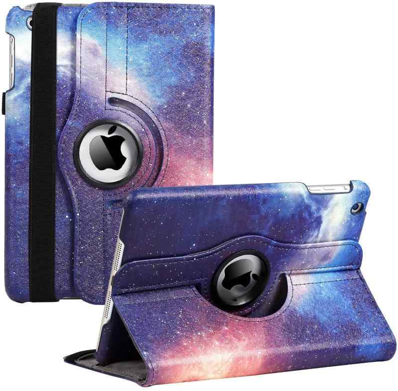 iPad Mini ケース iPad Mini2 ケース iPad Mini3 ケース 軽量 360度回転式 iPad Mini1/2/3 通用マートカバー 手帳型タブレットケース オートスリープ機能 2段階調節可能 固定バンド 脱落防止耐衝撃 耐久性
