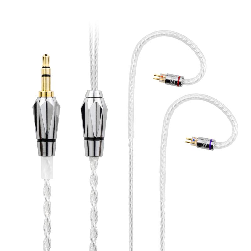 cooyin 水晶の恋 リケーブル 2pin 0.78 ケーブル イヤホン HIFI音質 4芯 銀メッキ単結晶銅 A3000・A4000・A5000・MAKE4・Topaz・Autumn・Winterなどに適合する