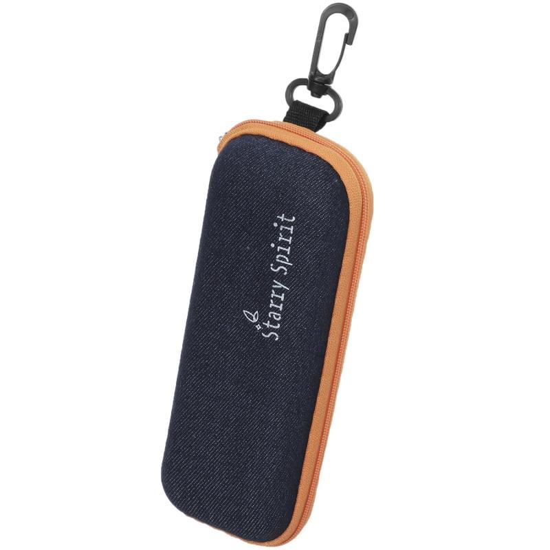 【StarrySpirit】デニム メガネケース 眼鏡ケース サングラスケース [軽量/丈夫/カラビナ付き] 男女兼用 SMK11
